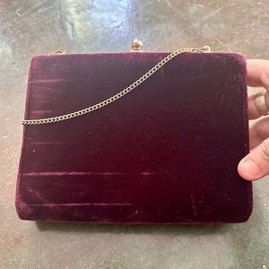 Vintage 1950s-60s Purple Velvet Purse